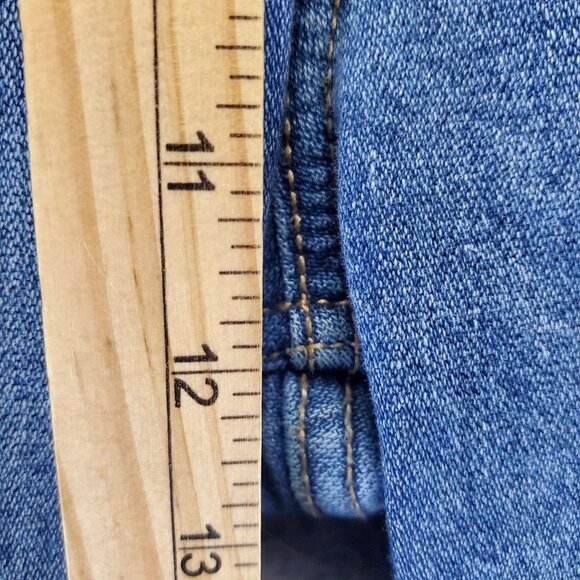 Old Navy Jeans Womens Size 12 Blue Sky-Hi Straight Button Fly Stretch Denim - Picture 8 of 12